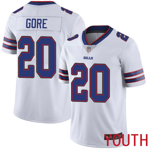 Youth Buffalo Bills #20 Frank Gore White Vapor Untouchable Limited Player NFL Jersey->youth nfl jersey->Youth Jersey